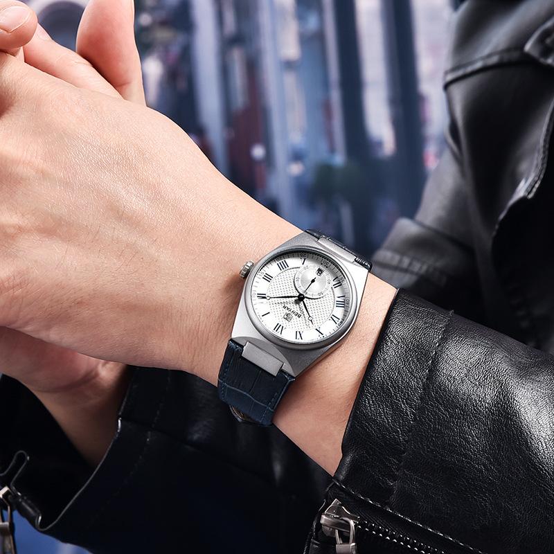 Men's Quartz Watch Fashion Business Simplicity Waterproof Tide Wrist Watch Calendar Watch Men 9