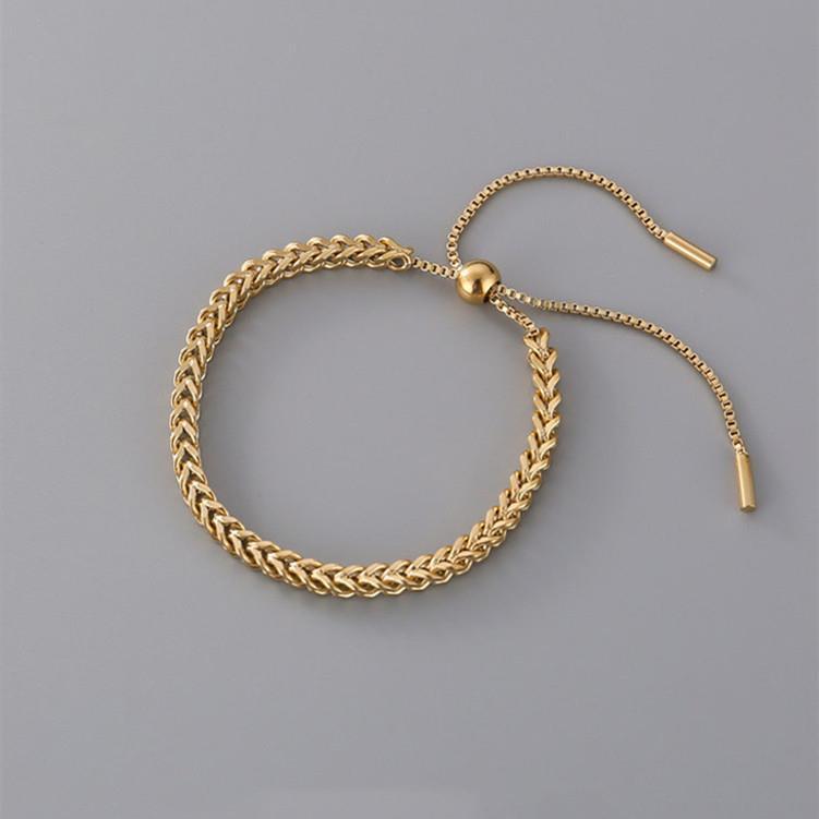 Fashion Simple Style T-shaped Pendant Titanium Steel 18K Gold Plating Basic Chain Necklace 11