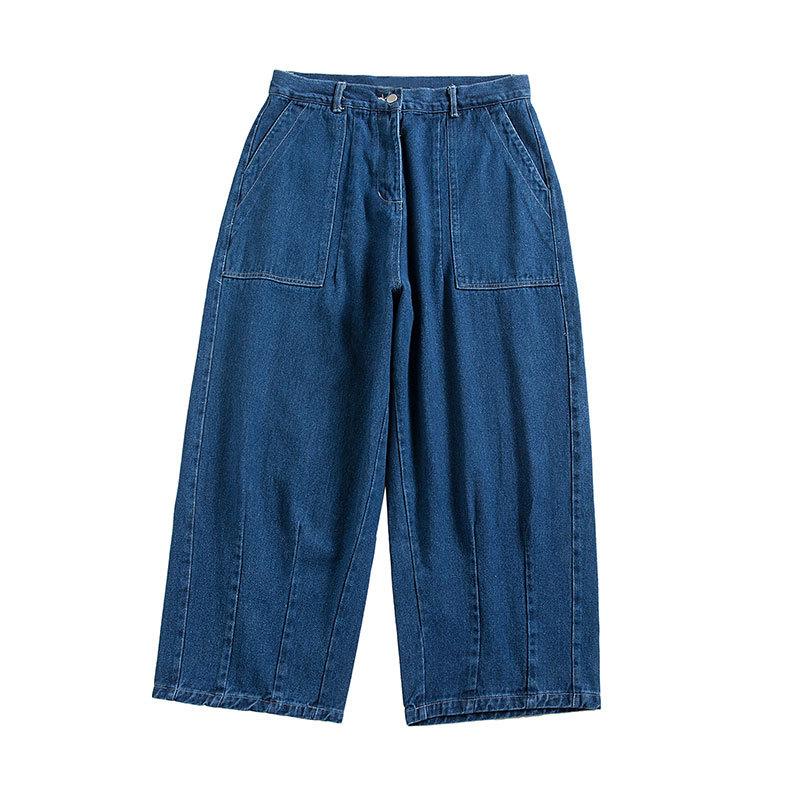 Men's Loose-Fit Straight-Leg Workwear Denim Jeans 5