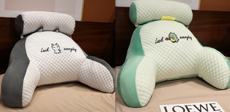 Sofa Fluffy Cushion Luncheon Pillow Triangle Reading Cushion Bedside Soft Large Backrest Lumbar Cushion Office Chair Cushion 47
