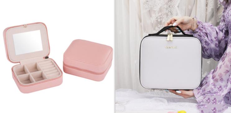 Smart LED Cosmetic Case With Mirror Cosmetic Bag Large Capacity Fashion Portable Storage Bag Travel Makeup Bags 13