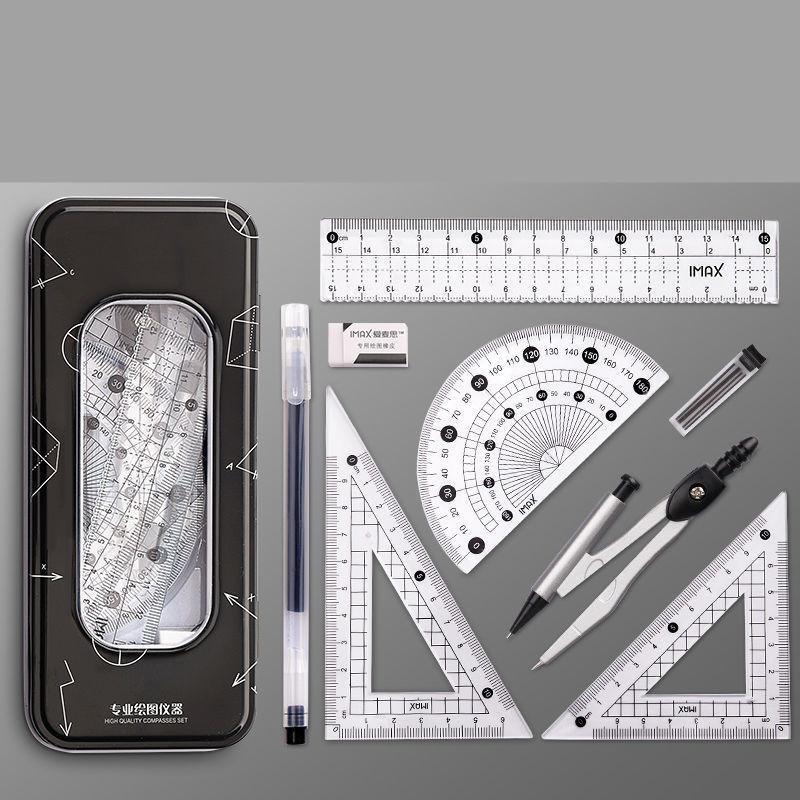 Compasses Set Student Triangular Plate 12