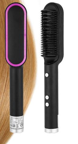 New 2 In 1 Hair Straightener Hot Comb Negative Ion Curling Tong Dual-purpose Electric Hair Brush 46