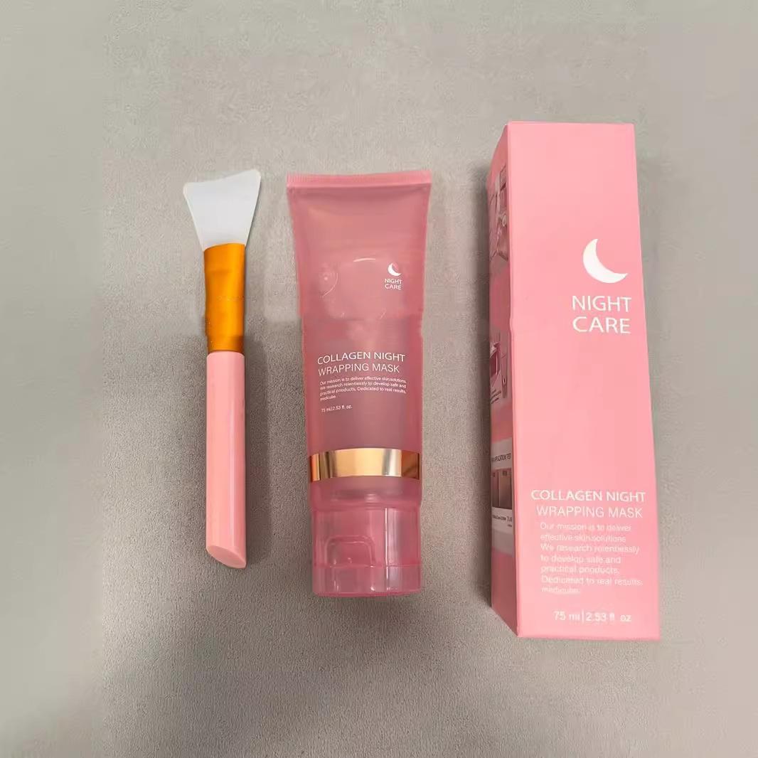 Face Night Mask Collagen Wrapping Mask Natural Ingredients Firming Elasticity & Hydration Anti-wrinkle For Skin Care 7