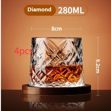 Household Tumbler Glass Spinning Creative Wine Glass With Base 20