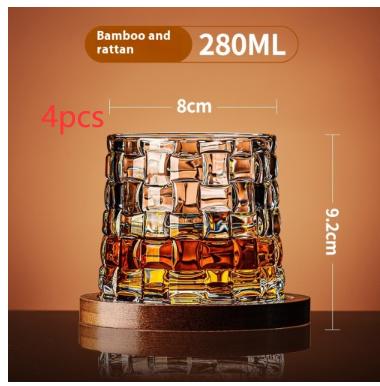Household Tumbler Glass Spinning Creative Wine Glass With Base 19