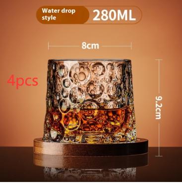 Household Tumbler Glass Spinning Creative Wine Glass With Base 24