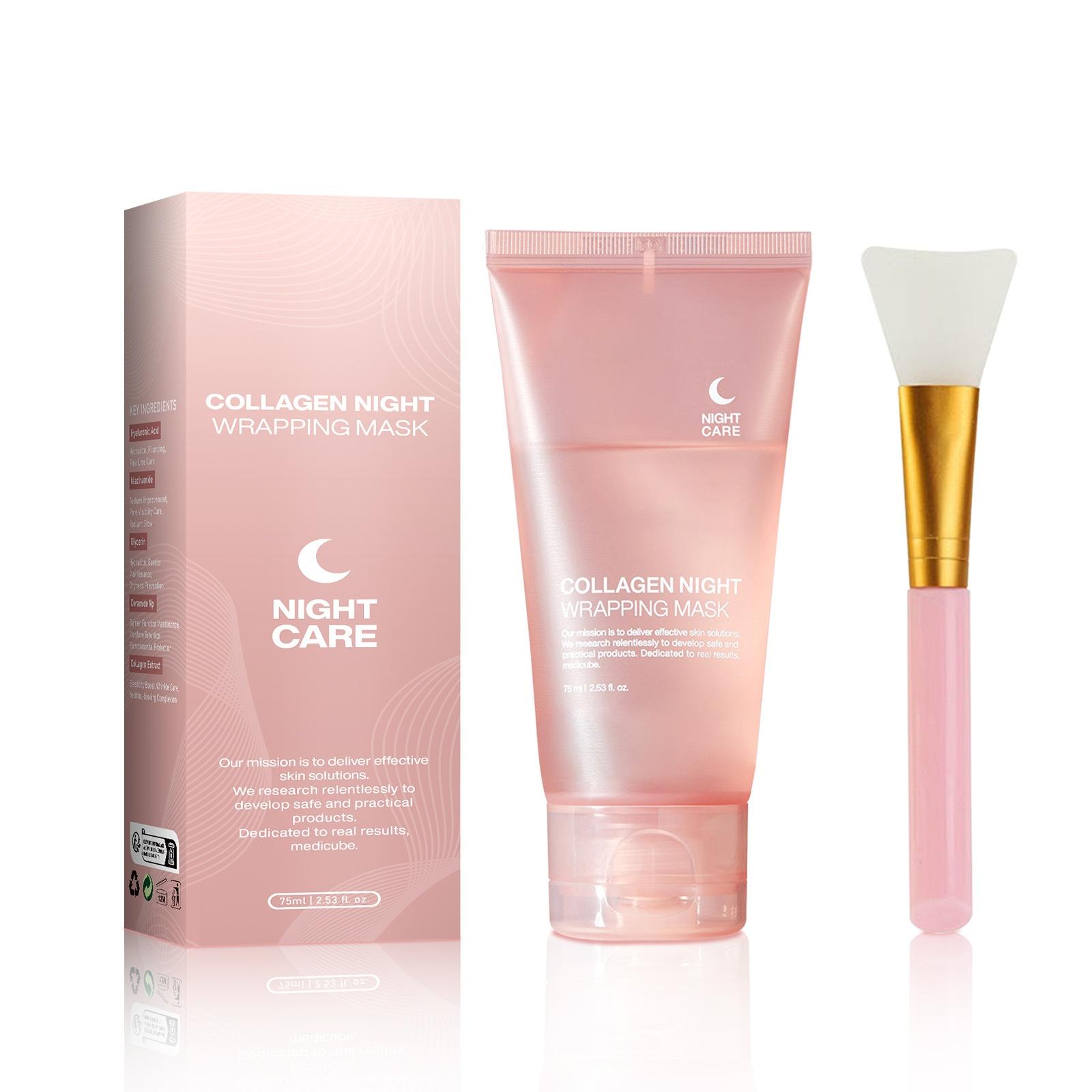 Face Night Mask Collagen Wrapping Mask Natural Ingredients Firming Elasticity & Hydration Anti-wrinkle For Skin Care 10