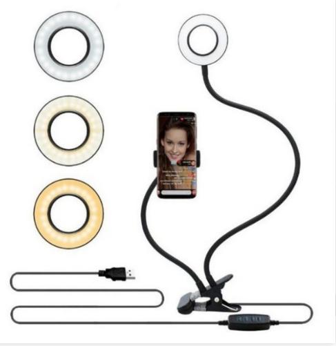 LED Selfie Ring Light for Live Adjustable Makeup Light-8cm Stand 12