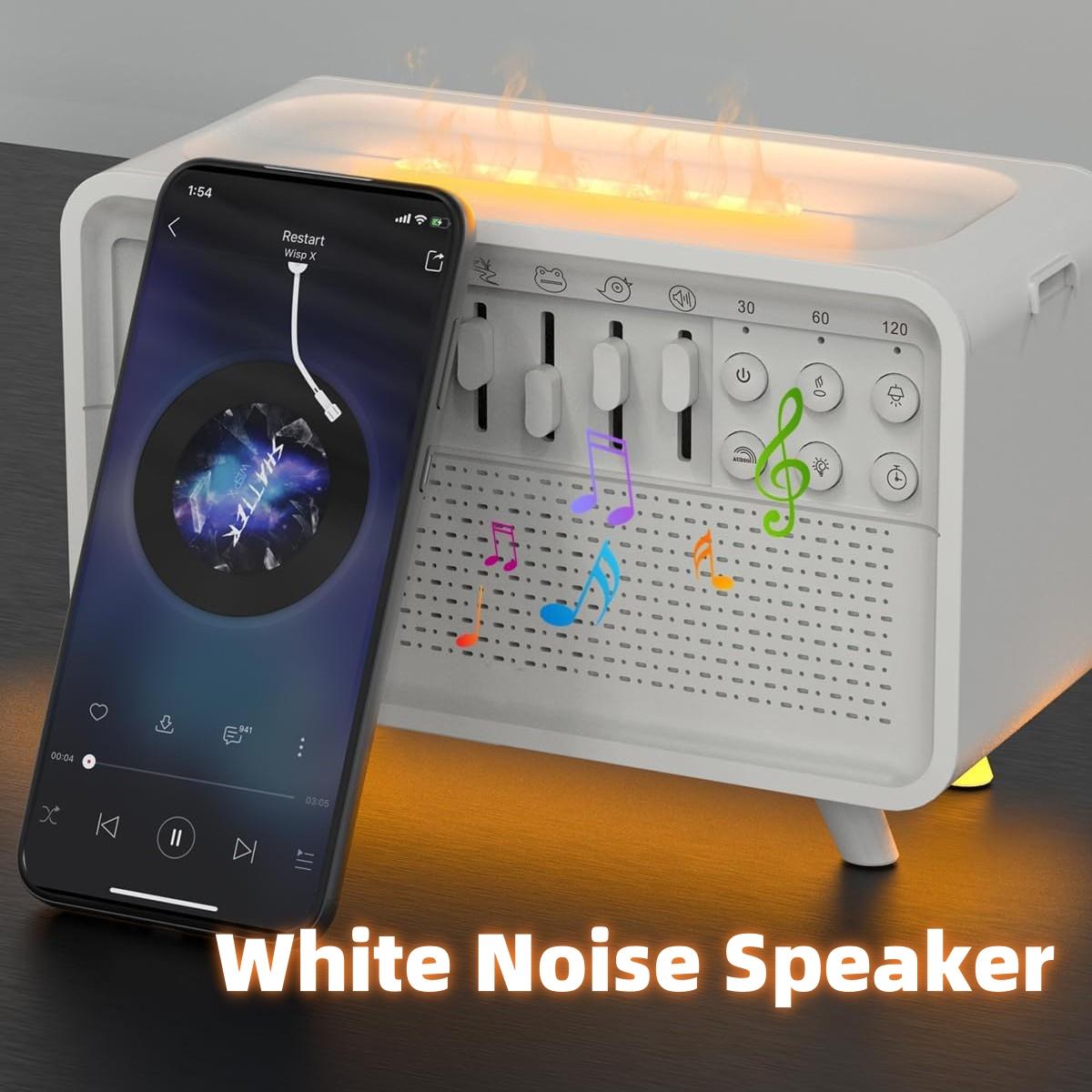 3 In 1 Bluetooth Speaker White Noise Sleep Night Light Humidifier All-in-one Machine Free Combination Of 8 Group Nature Sound 1