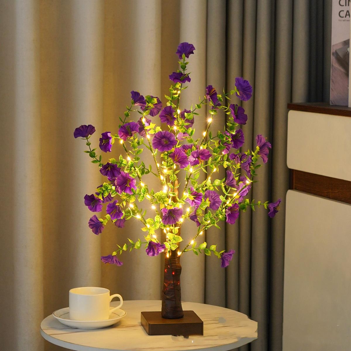 Green Leaf LED Tree Lamp Bedroom Room Decor Table Lamp 9