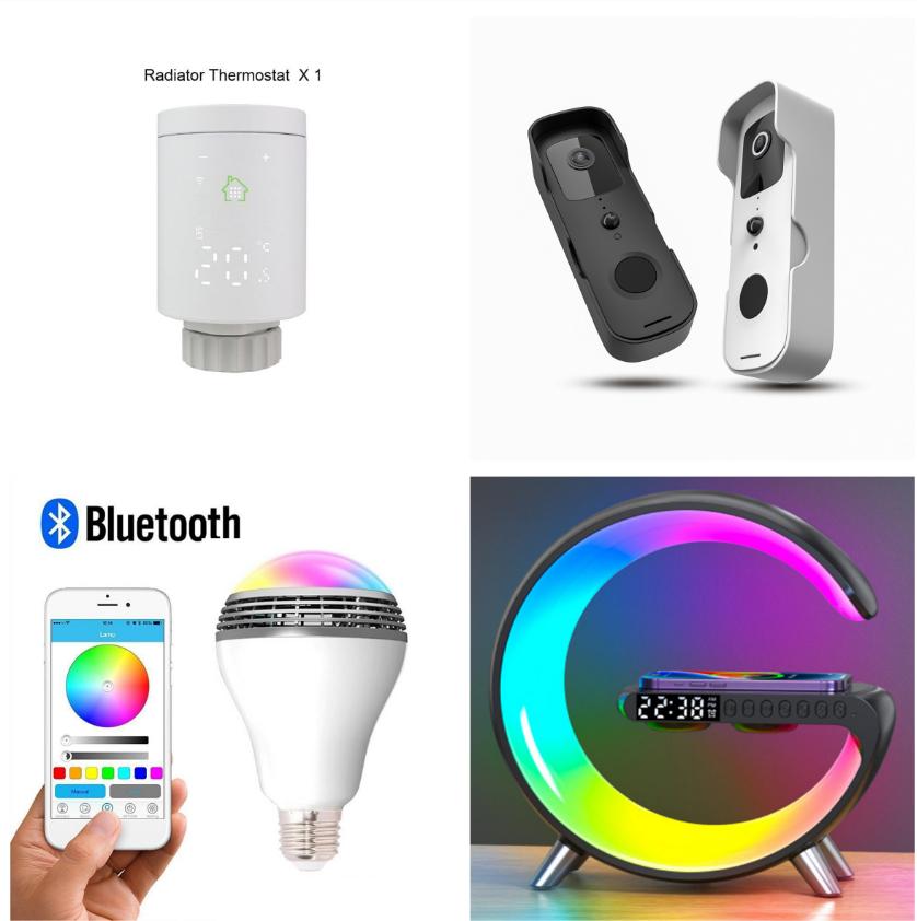 New Intelligent G Shaped LED Lamp Bluetooth Speake Wireless Charger Atmosphere Lamp App Control For Bedroom Home Decor 37