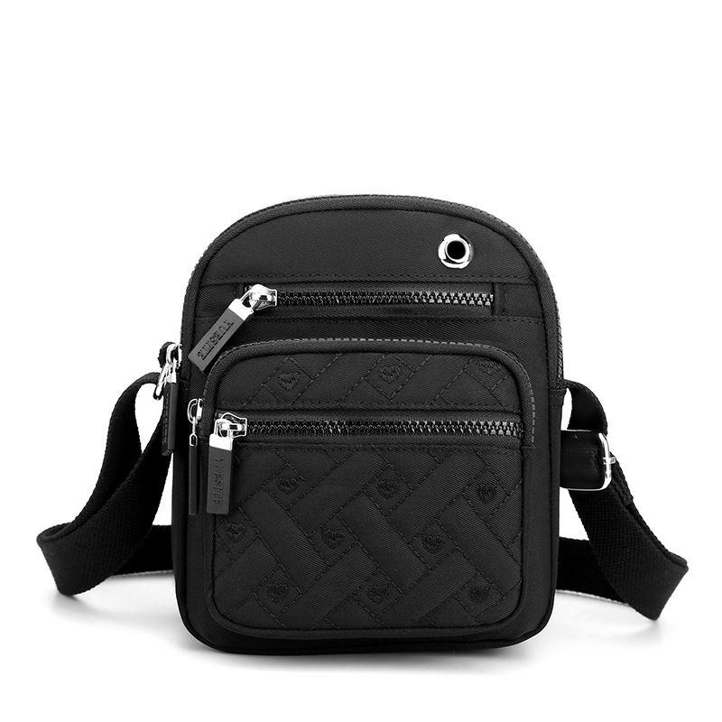 Solid Color Minimalism Crossbody Nylon Canvas Bag 3