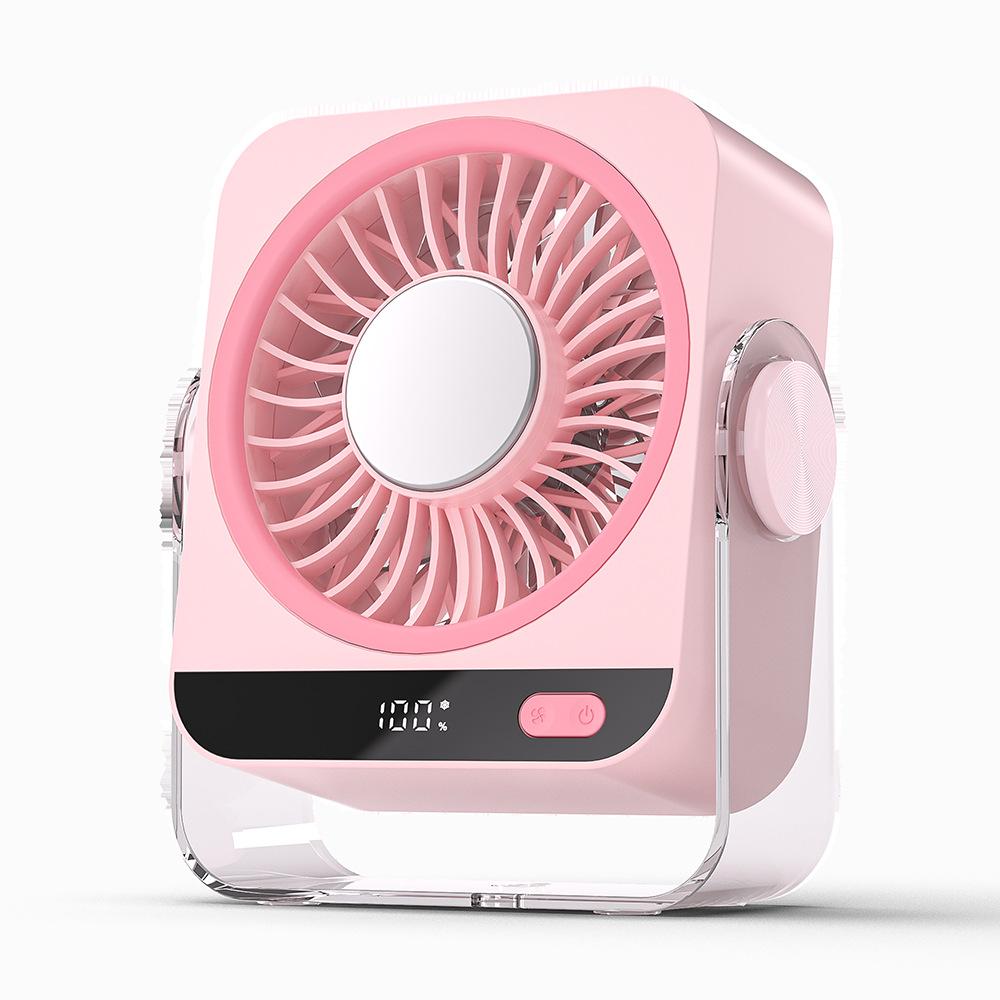 Rechargeable USB Desk Fan With Cooling Function 5 Speeds Quiet Portable Fan With Digital Display For Bedroom Office Travel 10