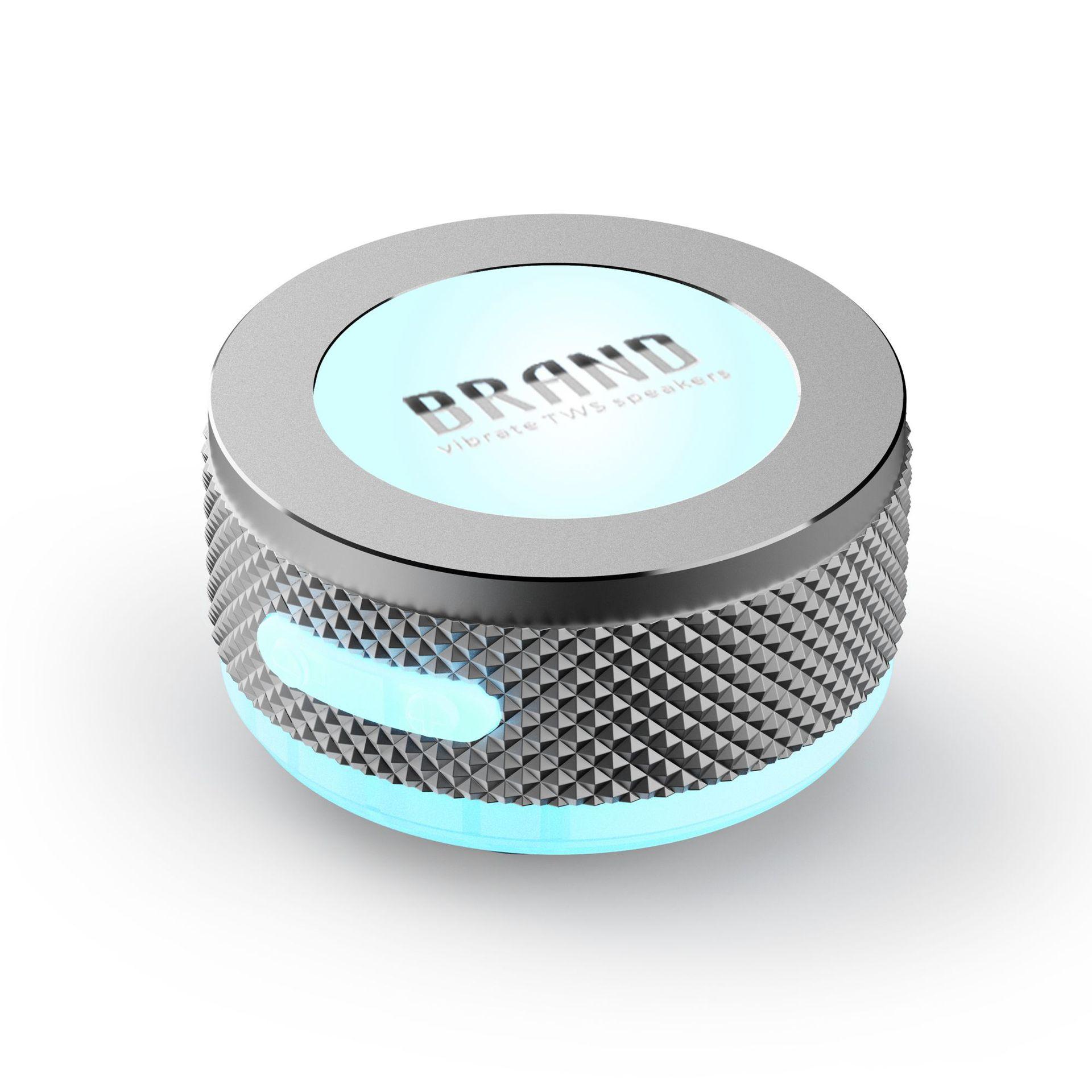 Small Wireless Bone Conduction Speakers Bluetooth Vibration Speaker With Color LED Light Portable Surface Adsorption Speaker