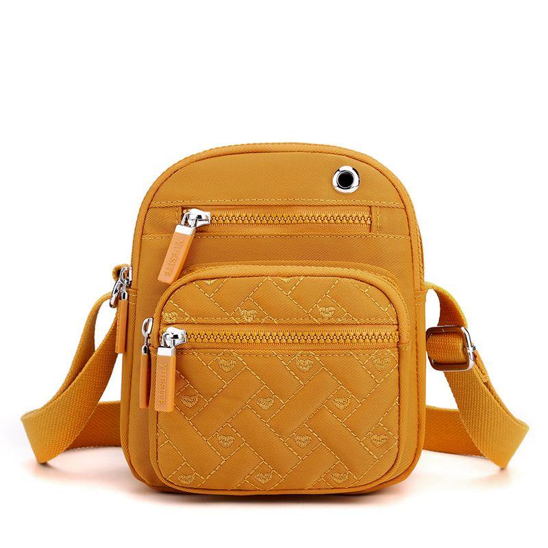 Solid Color Minimalism Crossbody Nylon Canvas Bag